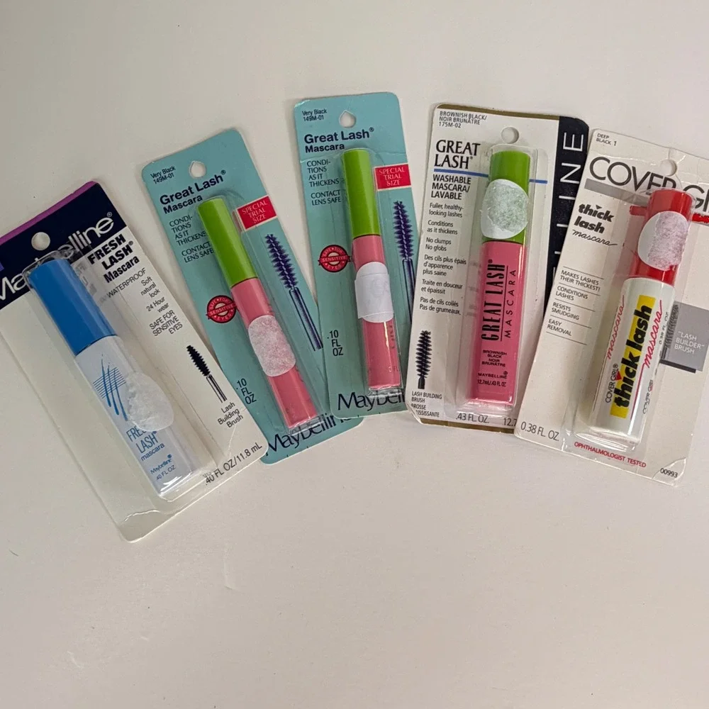 Vintage Maybelline Great Lash Fresh Lash & CoverGirl Thick Lash Mascara Lot 5pk